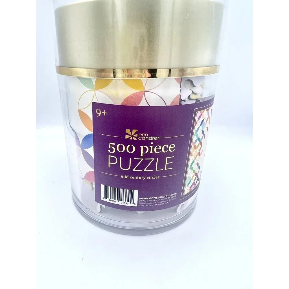 Erin Condren 500 Piece Puzzle Create Motivate Inspire Colorful Geometric - Picture 3 of 3